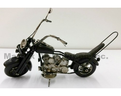 Moto en métal vintage mini Noir